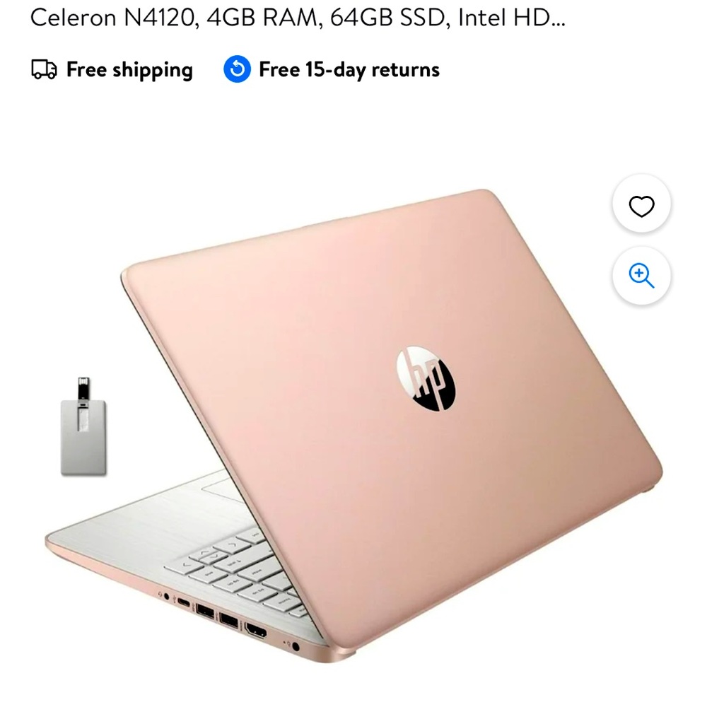 New HP 14” Lightweight Laptop